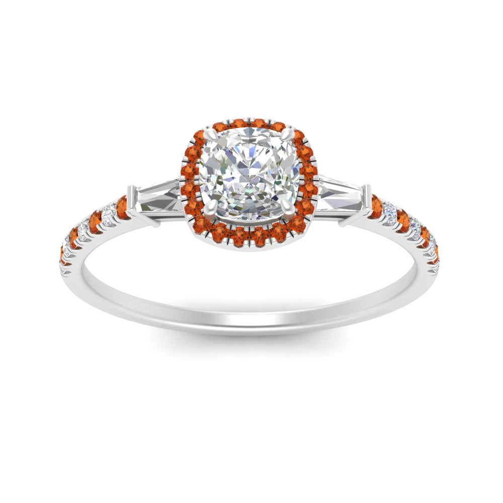 baguette-cushion-cut-halo-accented-orange-sapphire-engagement-ring-in-white-gold-FD10047CURGSAORANGLE5-NL-WG
