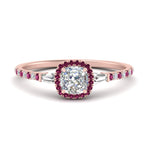 Load image into Gallery viewer, baguette-cushion-cut-halo-accented-pink-sapphire-engagement-ring-in-rose-gold-FD10047CURGSADRPI-NL-RG