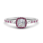 Load image into Gallery viewer, baguette-cushion-cut-halo-accented-pink-sapphire-engagement-ring-in-white-gold-FD10047CURGSADRPI-NL-WG_44f243ab-b97e-431d-9f41-2bd963bd11a3