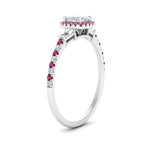 Load image into Gallery viewer, baguette-cushion-cut-halo-accented-pink-sapphire-engagement-ring-in-white-gold-FD10047CURGSADRPIANGLE2-NL-WG