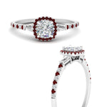 Load image into Gallery viewer, baguette-cushion-cut-halo-accented-ruby-engagement-ring-in-white-gold-FD10047CURGRUDRANGLE3-NL-WG
