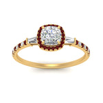 Load image into Gallery viewer, baguette-cushion-cut-halo-accented-ruby-engagement-ring-in-yellow-gold-FD10047CURGRUDRANGLE5-NL-YG