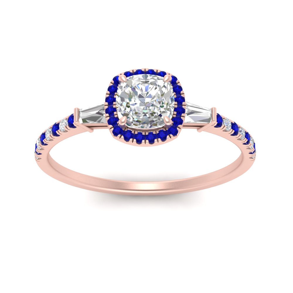baguette-cushion-cut-halo-accented-sapphire-engagement-ring-in-rose-gold-FD10047CURGSABLANGLE5-NL-RG