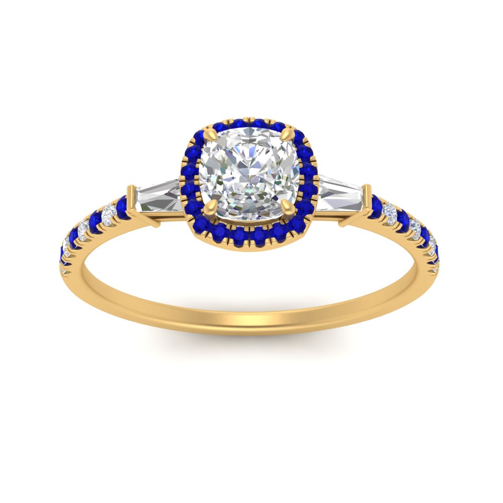 baguette-cushion-cut-halo-accented-sapphire-engagement-ring-in-yellow-gold-FD10047CURGSABLANGLE5-NL-YG