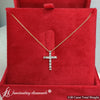Load image into Gallery viewer, baguette-cut-diamond-cross-pendant-in-14k-yellow-gold-FDPD10798