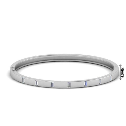 Baguette Set Bangle Bracelet