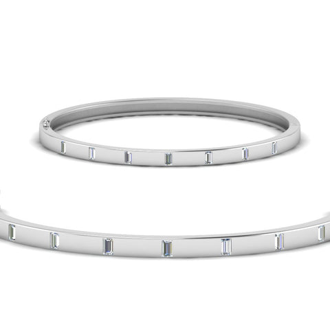 Baguette Set Bangle Bracelet