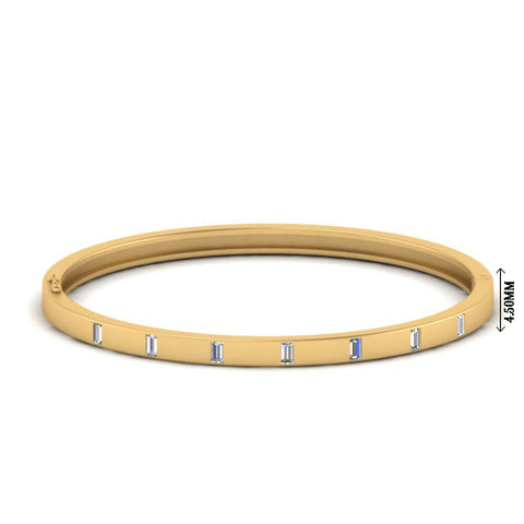 Baguette Set Bangle Bracelet