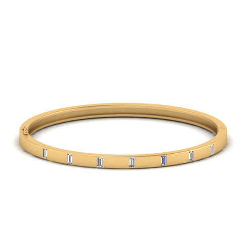 Baguette Set Bangle Bracelet