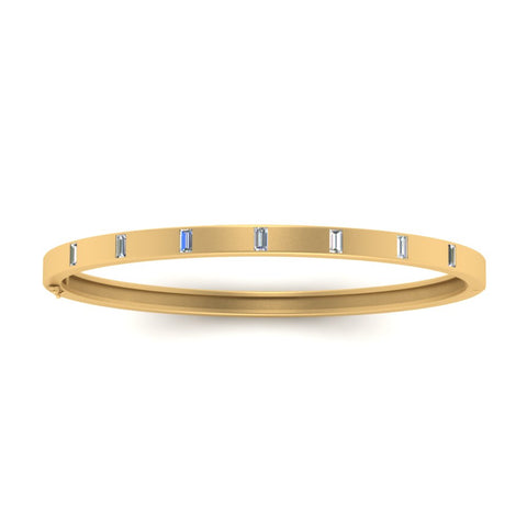 Baguette Set Bangle Bracelet