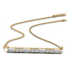 Load image into Gallery viewer, baguette-diamond-bar-necklace-in-FD-PD86790-NL-YG