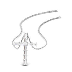 Baguette Diamond Cross Pendant