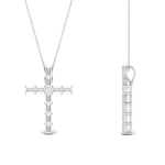 Load image into Gallery viewer, baguette-diamond-cross-pendant-white-gold-FDPD10798ANGLE2-NL-WG
