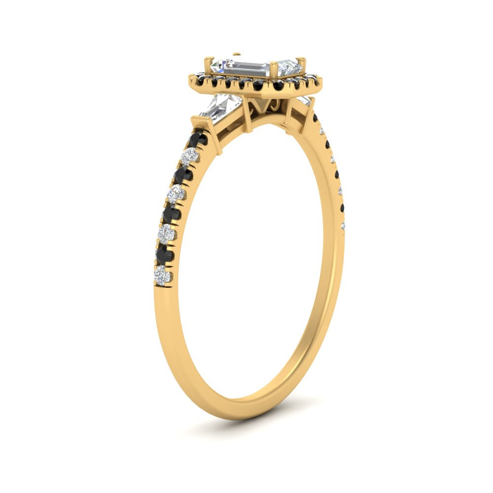 baguette-emerald-cut-halo-accented-black-diamond-engagement-ring-in-yellow-gold-FD10047EMRGBLACKANGLE2-NL-YG