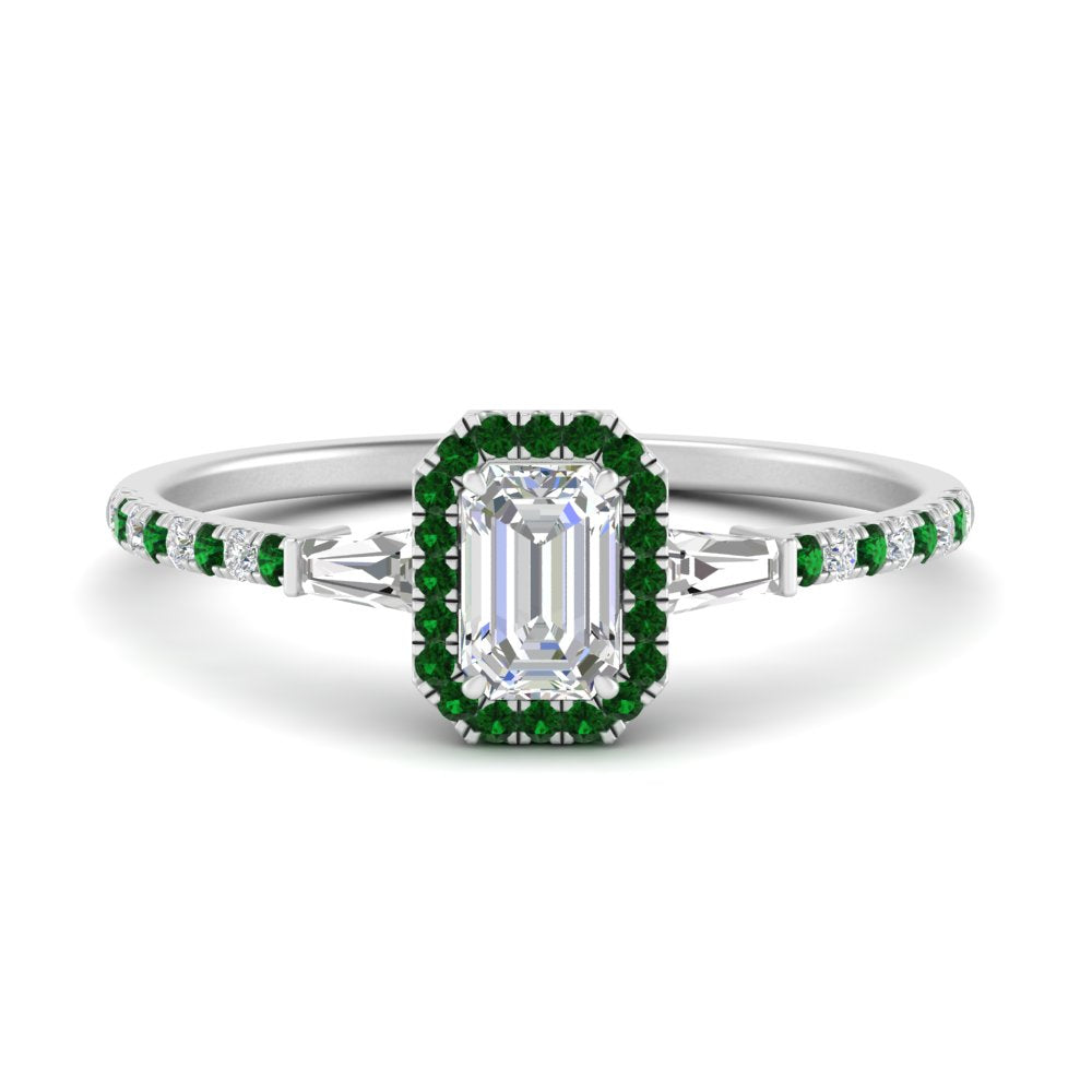 baguette-emerald-cut-halo-accented-emerald-engagement-ring-in-white-gold-FD10047EMRGEMGR-NL-WG