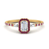 Load image into Gallery viewer, baguette-emerald-cut-halo-accented-pink-sapphire-engagement-ring-in-yellow-gold-FD10047EMRGSADRPI-NL-YG
