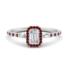 Load image into Gallery viewer, baguette-emerald-cut-halo-accented-ruby-engagement-ring-in-white-gold-FD10047EMRGRUDR-NL-WG