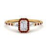 Load image into Gallery viewer, baguette-emerald-cut-halo-accented-ruby-engagement-ring-in-yellow-gold-FD10047EMRGRUDR-NL-YG