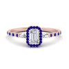 Load image into Gallery viewer, baguette-emerald-cut-halo-accented-sapphire-engagement-ring-in-rose-gold-FD10047EMRGSABL-NL-RG