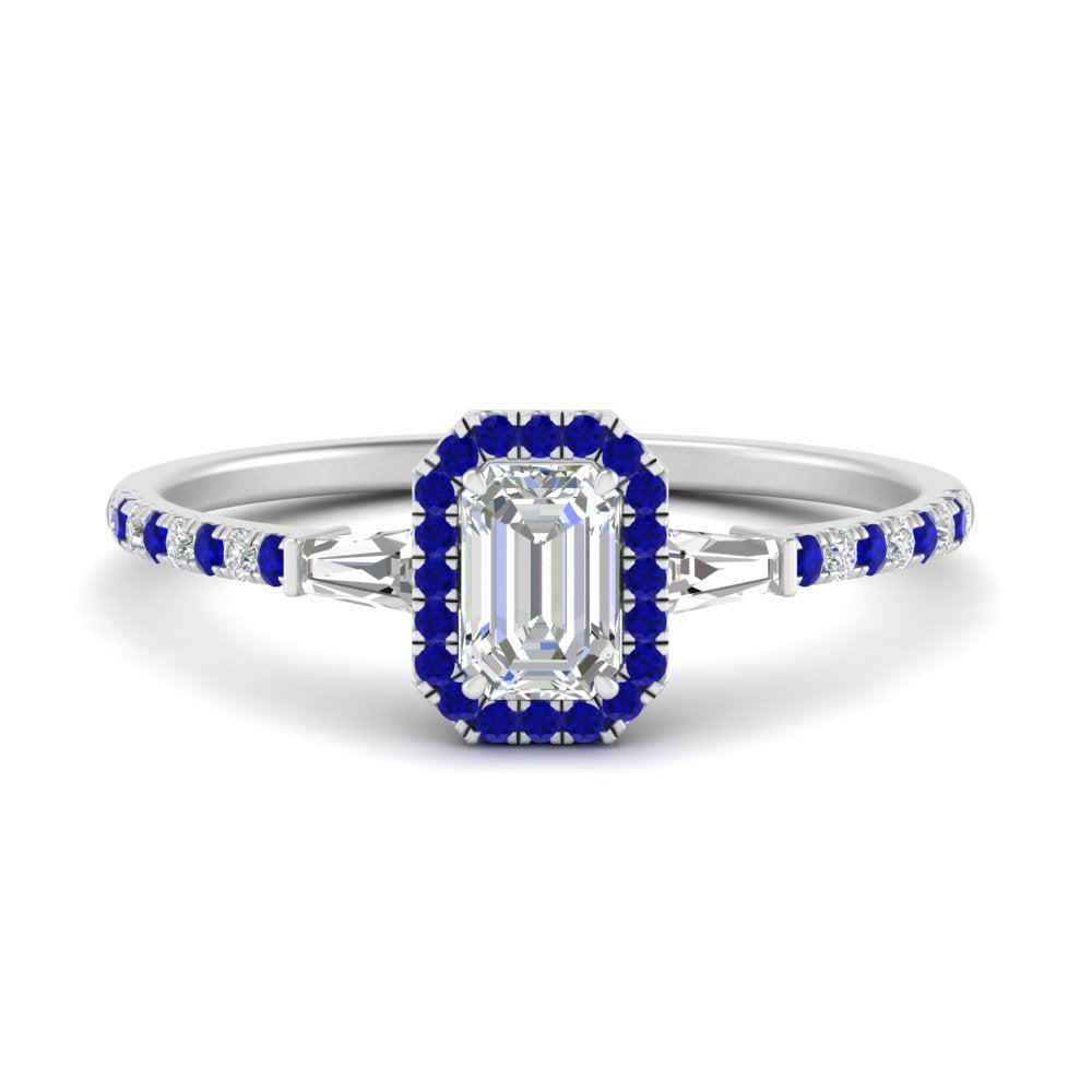 baguette-emerald-cut-halo-accented-sapphire-engagement-ring-in-white-gold-FD10047EMRGSABL-NL-WG