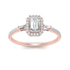 Load image into Gallery viewer, baguette-halo-accented-emerald-lab-diamond-ring-in-rose-gold-FD10047EMRANGLE5-NL-RG