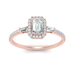 Load image into Gallery viewer, baguette-halo-accented-emerald-lab-diamond-ring-in-rose-gold-FD10047EMRANGLE5-NL-RG