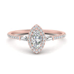 Load image into Gallery viewer, baguette-halo-accented-marquise-lab-diamond-ring-in-rose-gold-FD10047MQR-NL-RG