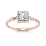Load image into Gallery viewer, baguette-halo-accented-princess-lab-diamond-ring-in-rose-gold-FD10047PRRANGLE5-NL-RG