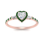 Load image into Gallery viewer, baguette-heart-shaped-halo-accented-emerald-engagement-ring-in-rose-gold-FD10047HTRGEMGRANGLE5-NL-RG