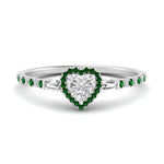 Load image into Gallery viewer, baguette-heart-shaped-halo-accented-emerald-engagement-ring-in-white-gold-FD10047HTRGEMGR-NL-WG