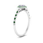 Load image into Gallery viewer, baguette-heart-shaped-halo-accented-emerald-engagement-ring-in-white-gold-FD10047HTRGEMGRANGLE2-NL-WG