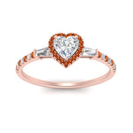 Load image into Gallery viewer, baguette-heart-shaped-halo-accented-orange-sapphire-engagement-ring-in-rose-gold-FD10047HTRGSAORANGLE5-NL-RG