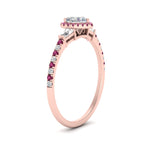 Load image into Gallery viewer, baguette-heart-shaped-halo-accented-pink-sapphire-engagement-ring-in-rose-gold-FD10047HTRGSADRPIANGLE2-NL-RG