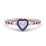 Load image into Gallery viewer, baguette-heart-shaped-halo-accented-sapphire-engagement-ring-in-rose-gold-FD10047HTRGSABL-NL-RG