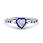 Load image into Gallery viewer, baguette-heart-shaped-halo-accented-sapphire-engagement-ring-in-white-gold-FD10047HTRGSABL-NL-WG