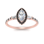 Load image into Gallery viewer, baguette-marquise-cut-halo-accented-black-diamond-engagement-ring-in-rose-gold-FD10047MQRGBLACKANGLE5-NL-RG_3c40d3b5-0c80-4899-a0ad-08d4d8312773