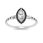 Load image into Gallery viewer, baguette-marquise-cut-halo-accented-black-diamond-engagement-ring-in-white-gold-FD10047MQRGBLACKANGLE5-NL-WG