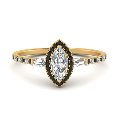 baguette-marquise-cut-halo-accented-black-diamond-engagement-ring-in-yellow-gold-FD10047MQRGBLACK-NL-YG