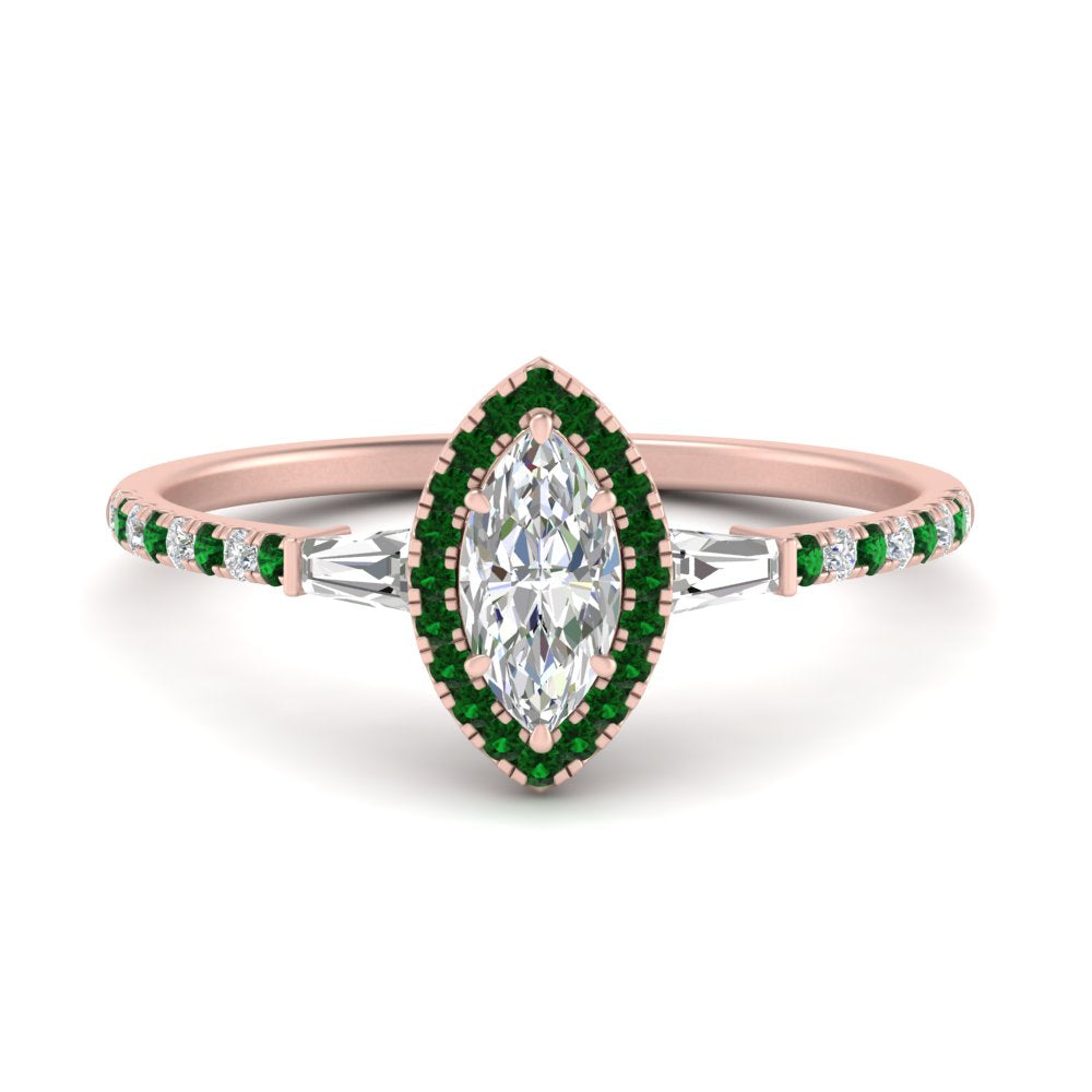 baguette-marquise-cut-halo-accented-emerald-engagement-ring-in-rose-gold-FD10047MQRGEMGR-NL-RG