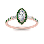 Load image into Gallery viewer, baguette-marquise-cut-halo-accented-emerald-engagement-ring-in-rose-gold-FD10047MQRGEMGRANGLE5-NL-RG_5940b22f-e2af-4785-862d-ee20de1582e7