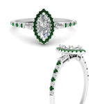 Load image into Gallery viewer, baguette-marquise-cut-halo-accented-emerald-engagement-ring-in-white-gold-FD10047MQRGEMGRANGLE3-NL-WG_9a36c956-96c6-4cf1-87e6-d2a3e1df0a66