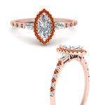 Load image into Gallery viewer, baguette-marquise-cut-halo-accented-orange-sapphire-engagement-ring-in-rose-gold-FD10047MQRGSAORANGLE3-NL-RG