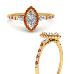 Load image into Gallery viewer, baguette-marquise-cut-halo-accented-orange-sapphire-engagement-ring-in-yellow-gold-FD10047MQRGSAORANGLE3-NL-YG_1f0fc847-0bab-47d3-aca0-cff9ac68c822