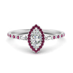 Load image into Gallery viewer, baguette-marquise-cut-halo-accented-pink-sapphire-engagement-ring-in-white-gold-FD10047MQRGSADRPI-NL-WG