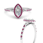 Load image into Gallery viewer, baguette-marquise-cut-halo-accented-pink-sapphire-engagement-ring-in-white-gold-FD10047MQRGSADRPIANGLE3-NL-WG