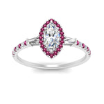 Load image into Gallery viewer, baguette-marquise-cut-halo-accented-pink-sapphire-engagement-ring-in-white-gold-FD10047MQRGSADRPIANGLE5-NL-WG