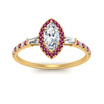 Load image into Gallery viewer, baguette-marquise-cut-halo-accented-pink-sapphire-engagement-ring-in-yellow-gold-FD10047MQRGSADRPIANGLE5-NL-YG