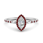 Load image into Gallery viewer, baguette-marquise-cut-halo-accented-ruby-engagement-ring-in-white-gold-FD10047MQRGRUDR-NL-WG_de4b2d94-41dc-4aef-9dd6-8b376acd8e0a