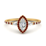 Load image into Gallery viewer, baguette-marquise-cut-halo-accented-ruby-engagement-ring-in-yellow-gold-FD10047MQRGRUDR-NL-YG_53e34ae6-1d19-49f3-90a1-1aed3e09ee96