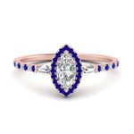 Load image into Gallery viewer, baguette-marquise-cut-halo-accented-sapphire-engagement-ring-in-rose-gold-FD10047MQRGSABL-NL-RG